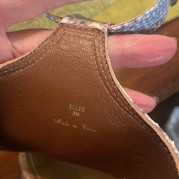 EUC Donald J Pliner “Snakeskin” Heeled Sandals - Picture 6 of 7